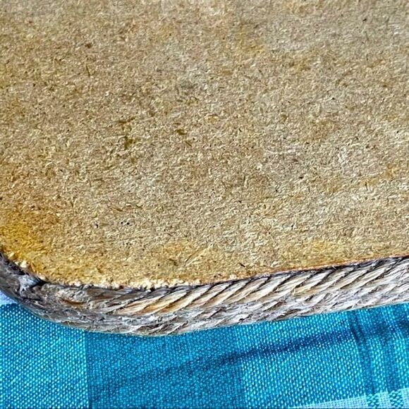 Handcrafted Texas Yellow Rose Ceramic Tile Jute Composite Board Trivet Decor - Picture 8 of 8